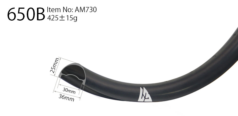 AM730 asymmetric rim profile carbon 650b carbon rims mtb