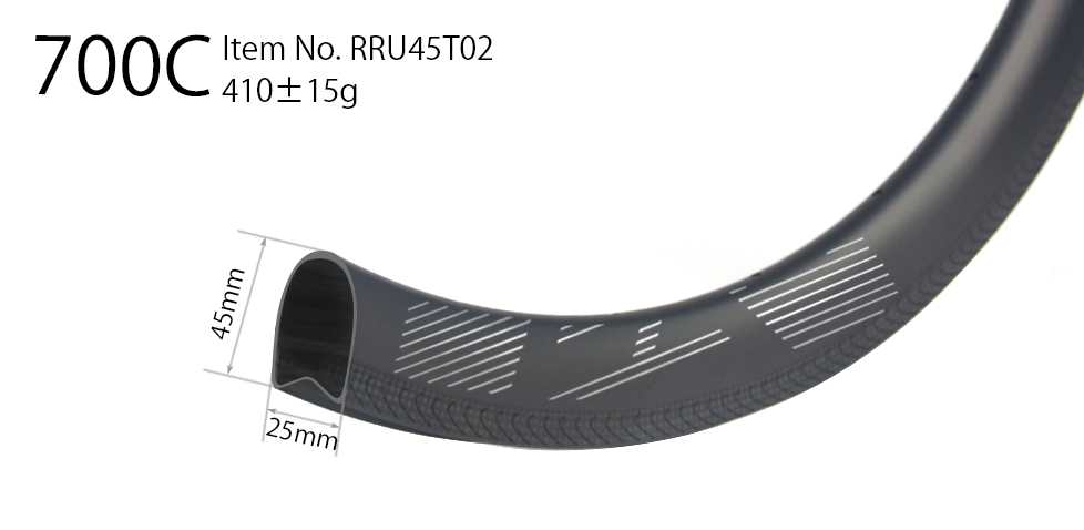 Super light 45mm deep 25mm wide tubular rims 700C high TG resin surface