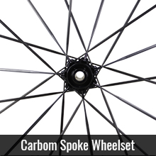Full custom handbuilt carbon spoke wheelset disc brake