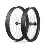 75mm wide carbon 650B fat bike wheels hookless double wall tubeless compatible