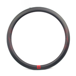 45mm deep carbon 700C 25mm wide road rim clincher U shape tubeless compatible high TG resin surface