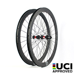 700C Gravel-Optimized-Aero-Shape 46mm depth hand-built carbon road disc wheels - 28mm wide and tubeless compatible