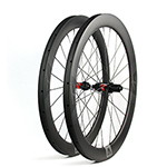 700C V-shape 56mm depth hand-built carbon road wheels - 30mm wide and tubeless compatible