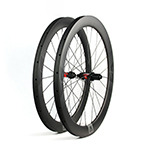 700C Gravel-Optimized-Aero-Shape 56mm depth hand-built carbon road disc wheels - 30mm wide and tubeless compatible