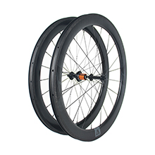 700C V-shape 56mm depth 28mm wide hand-built carbon road wheels - 30mm wide and tubeless compatible