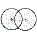 U shape 25mm depth Hand-built 700C carbon 25mm wide clincher road bicycle wheels for tubeless compatible