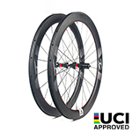 U shape 45mm depth  Hand-built 700C carbon 25mm wide clincher road bicycle wheels for tubeless compatible