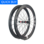 U shape 55mm depth Hand-built 700C carbon 25mm wide clincher road bicycle wheels for tubeless compatible