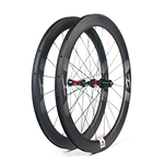 New Gen Aero Shape 55mm depth Hand-built 700C carbon 25mm wide clincher road disc bicycle wheels with tubeless compatible
