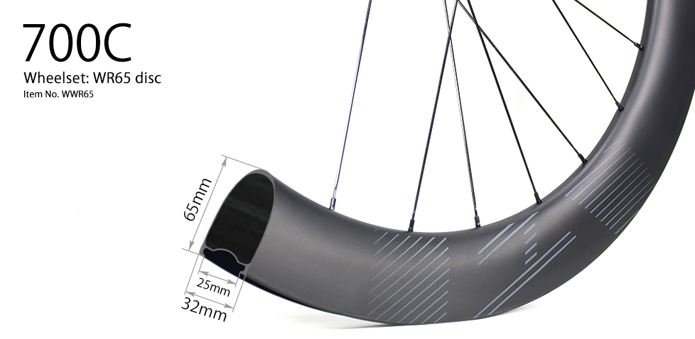 WR65 carbon wheelset for gravel and cx