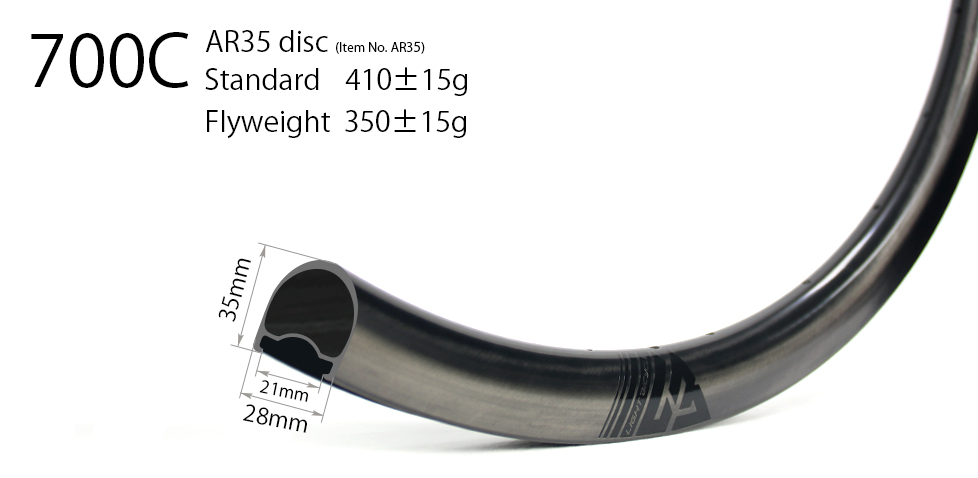 35mm deep 28mm wide super light carbon rim