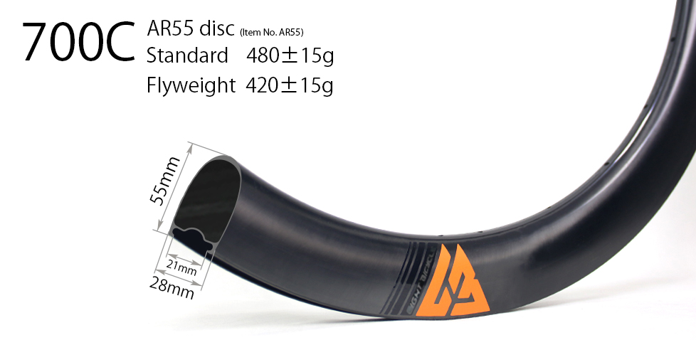 AR55 carbon bicycle wheels