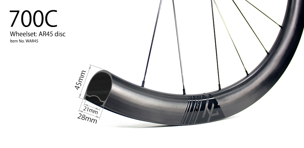 All Road 45 carbon wheels for bicycle