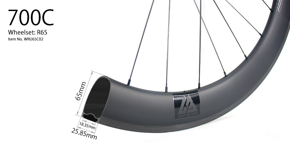 R65 carbon road wheels