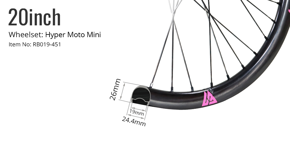 Hyper Moto Mini Disc BMX Racing Wheelset - Light Bicycle