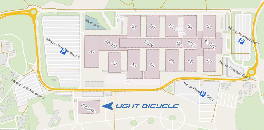 Euro bike show light bicycle map