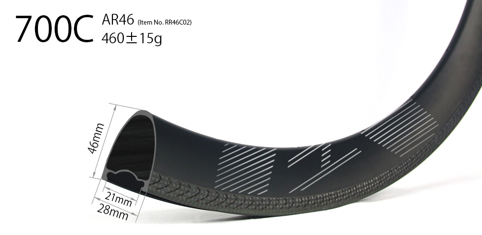 AR46 Carbon Road/CX/Gravel Rim - Light Bicycle