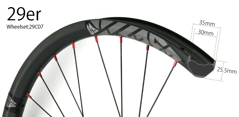 29er wheelset tubeless