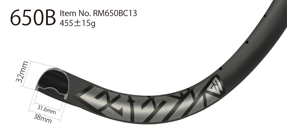 Downhill 650B carbon rim