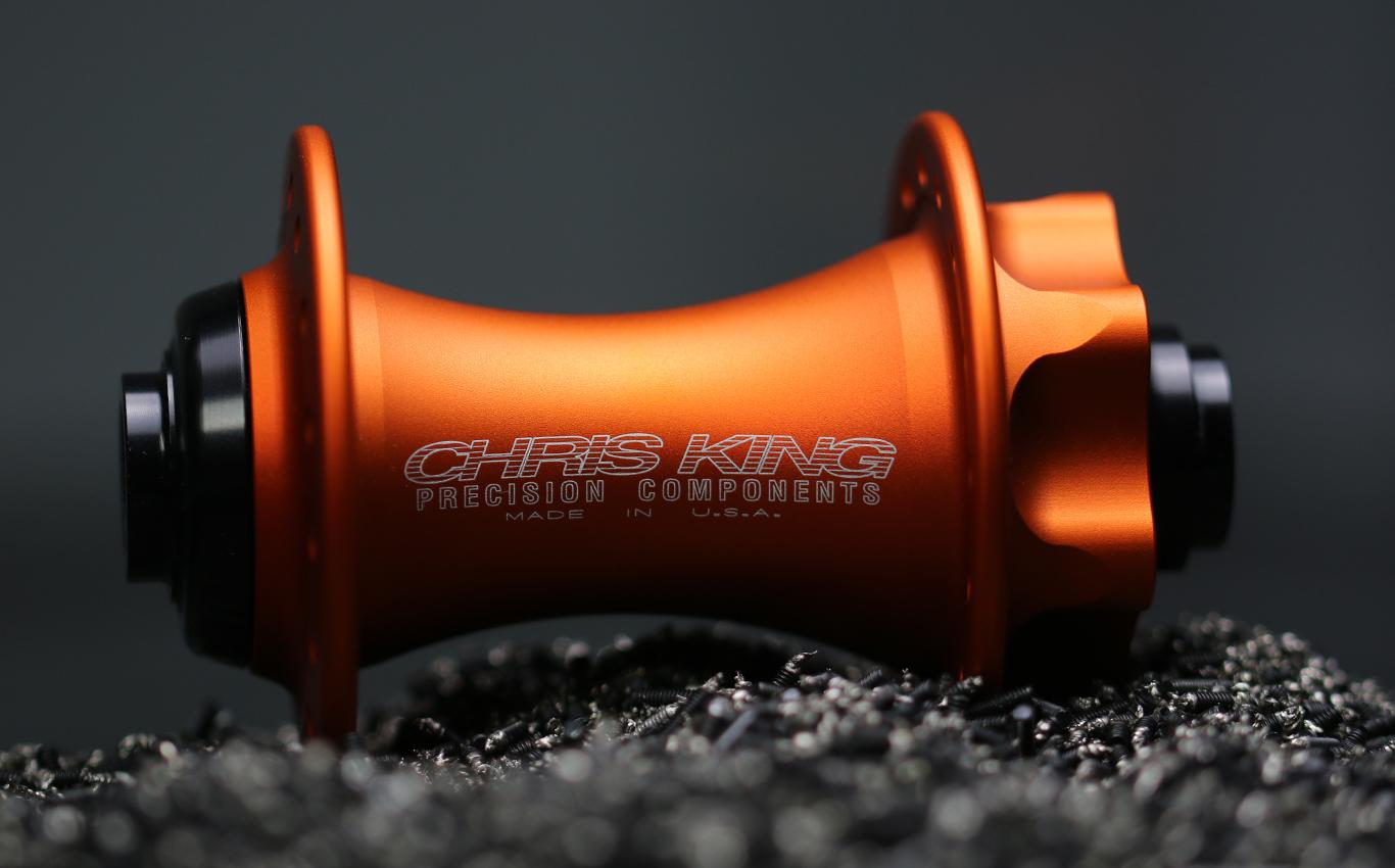 chris king iso ab front iso b rear hubset matte mango color chris king iso ab front iso b rear hubset matte mango color