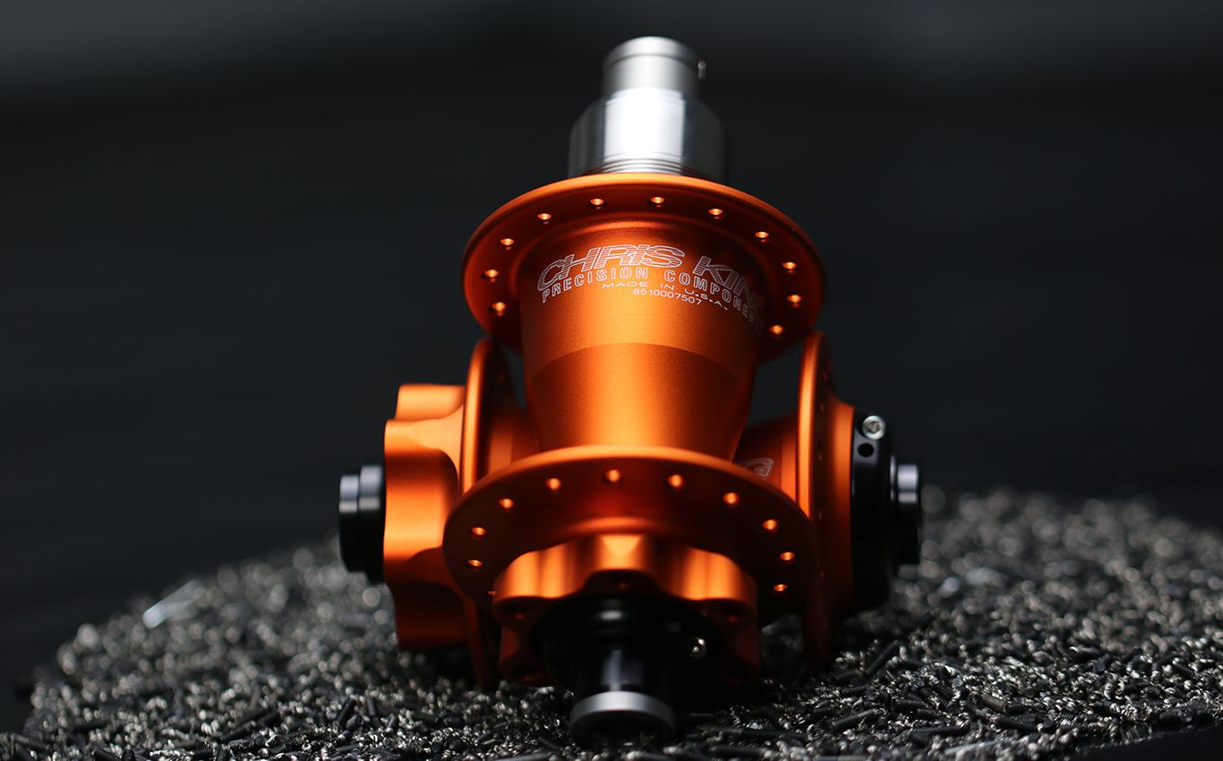 chris king iso ab front iso b rear hubset matte mango color chris king iso ab front iso b rear hubset matte mango color