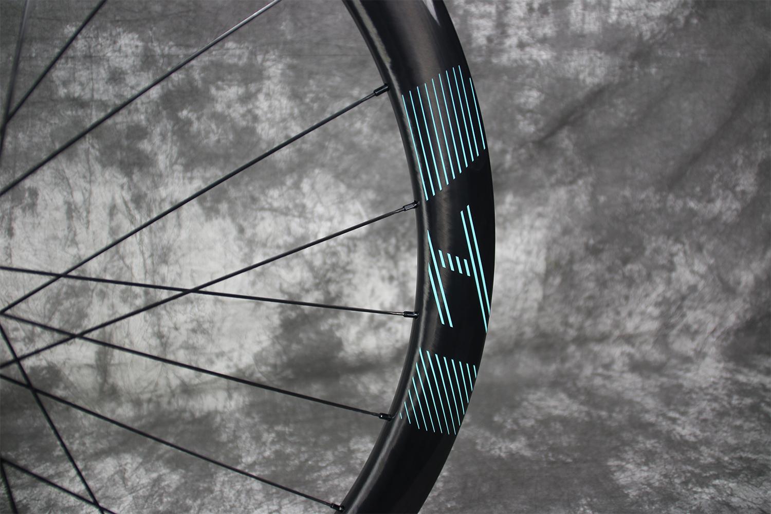 WR45 Disc Review Custom Wheel Decals, Pantone 3252 C