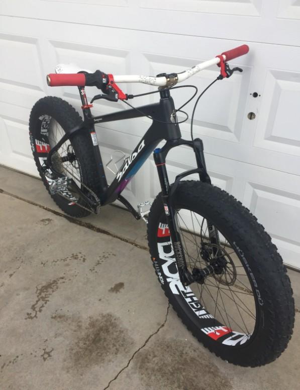 Love my fat bike carbon 26er wheels fantastic